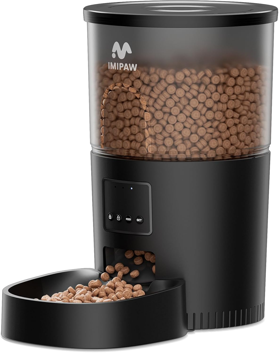 IMIPAW Automatischer Futterspender für Katzen und Hunde - Programmierbarer Timer für flexible Fütterung mit 3L Kapazität und einfacher Bedienung