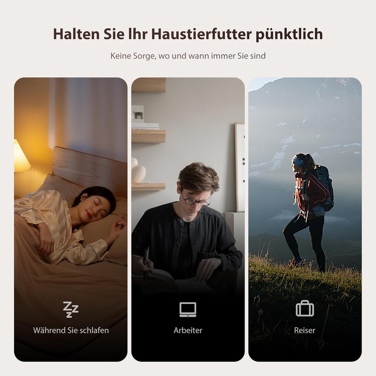 IMIPAW Automatischer Futterspender für Katzen und Hunde - Programmierbarer Timer für flexible Fütterung mit 3L Kapazität und einfacher Bedienung