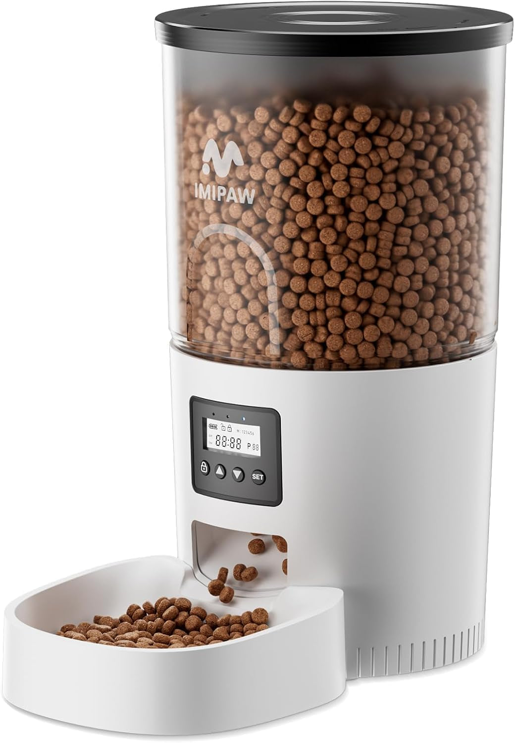 IMIPAW Automatischer Futterspender für Katzen und Hunde - Programmierbarer Timer für flexible Fütterung mit 3L Kapazität und einfacher Bedienung