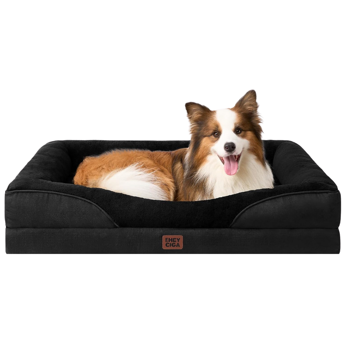 Luxuriöses Orthopädisches Hundebett für Kleine Hunde – Waschbares, Wasserdichtes Memory Foam Hundesofa mit Rutschfestem Design und 4 Stützrändern in Beige (76x51x16.5cm)