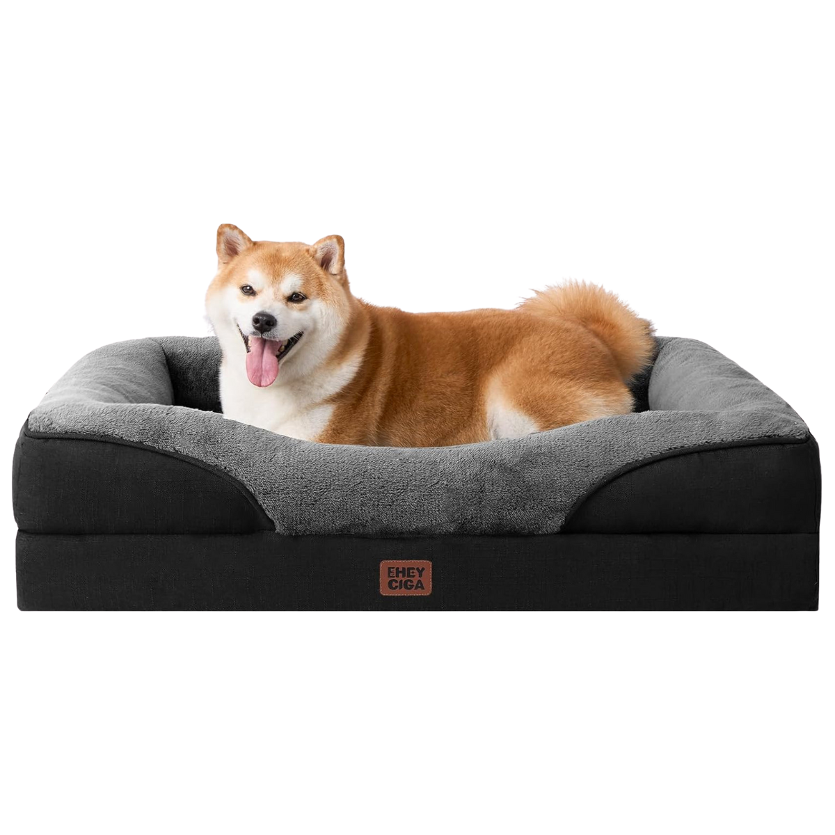 Luxuriöses Orthopädisches Hundebett für Kleine Hunde – Waschbares, Wasserdichtes Memory Foam Hundesofa mit Rutschfestem Design und 4 Stützrändern in Beige (76x51x16.5cm)
