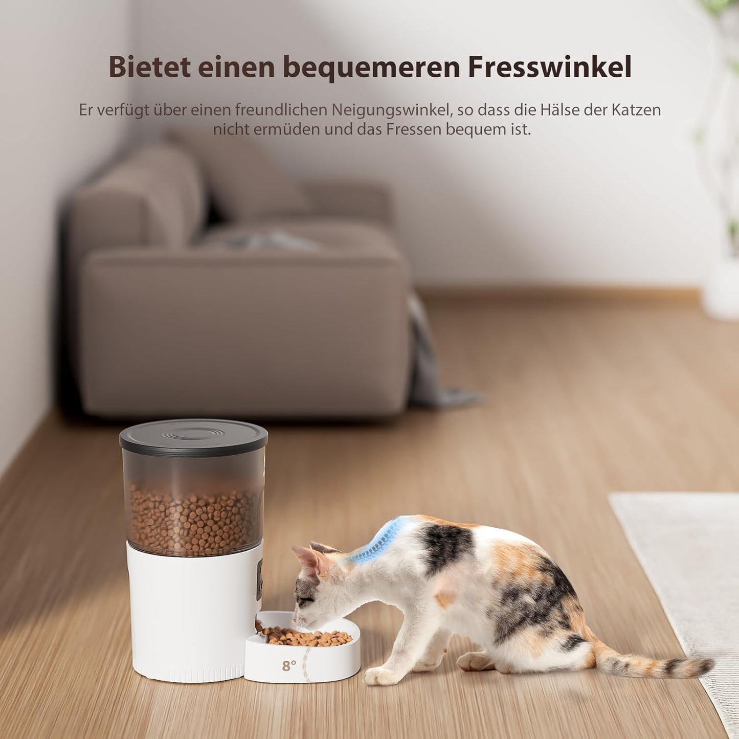 IMIPAW Automatischer Futterspender für Katzen und Hunde - Programmierbarer Timer für flexible Fütterung mit 3L Kapazität und einfacher Bedienung