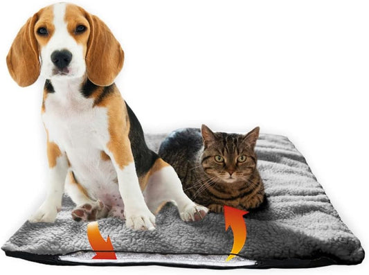 Selbstheizende Fellou Heizdecke für Katzen – Waschbare, geräuschlose Wärmedecke in großzügiger Größe von 60 x 40 cm für ultimativen Komfort