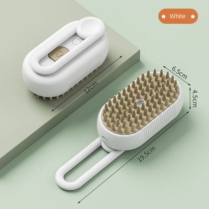 Ultimate 3-in-1 Steamy Dog Brush: Effortless Grooming Tool for Cats & Dogs with Massage and Tangle Removal!