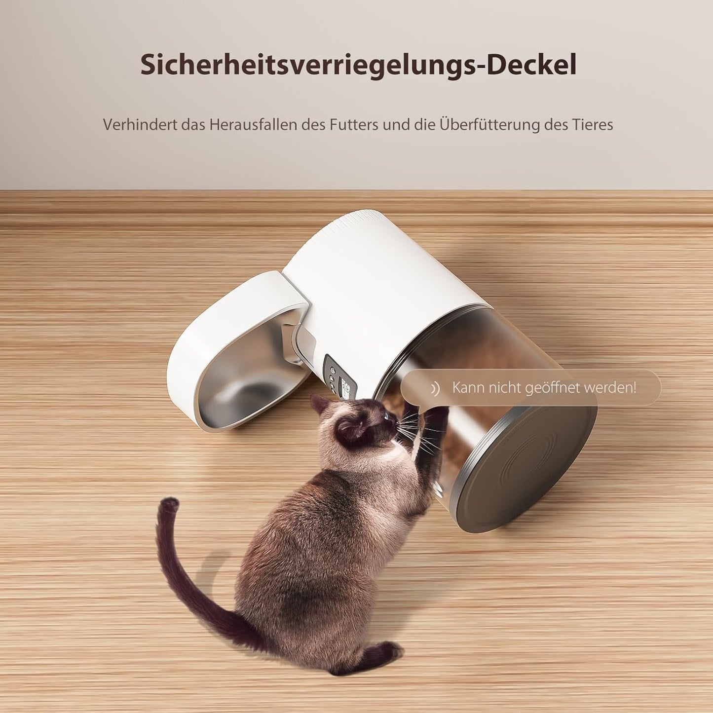 IMIPAW Automatischer Futterspender für Katzen und Hunde - Programmierbarer Timer für flexible Fütterung mit 3L Kapazität und einfacher Bedienung