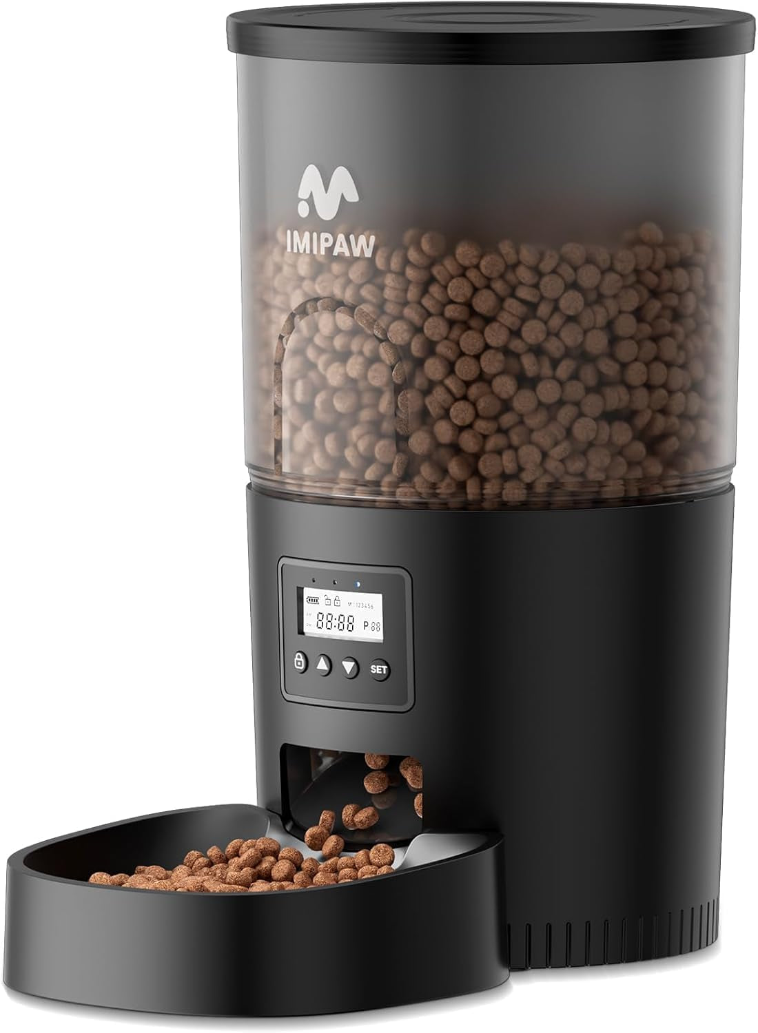 IMIPAW Automatischer Futterspender für Katzen und Hunde - Programmierbarer Timer für flexible Fütterung mit 3L Kapazität und einfacher Bedienung