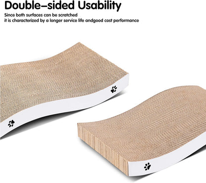 Conlun Premium Katzen Kratzbrett – Hochwertige, Langlebige und Recycelbare Kratzpappe für Kätzchen mit Umkehrbarem Design